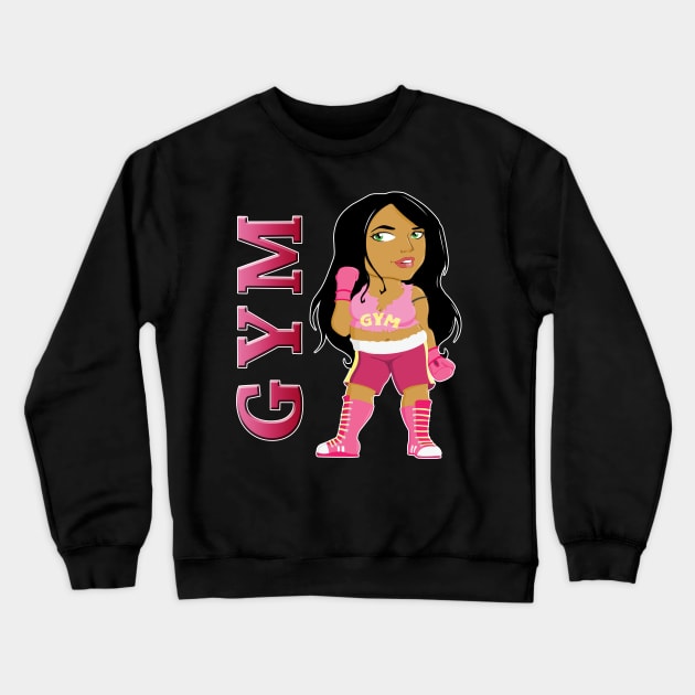 Boxer Girl Crewneck Sweatshirt by scoffin